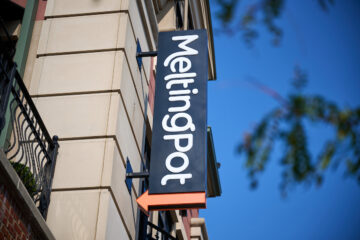The Melting Pot sign at Legacy Village