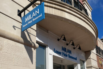 Milan Laser Hair Removal storefront at Legacy Village