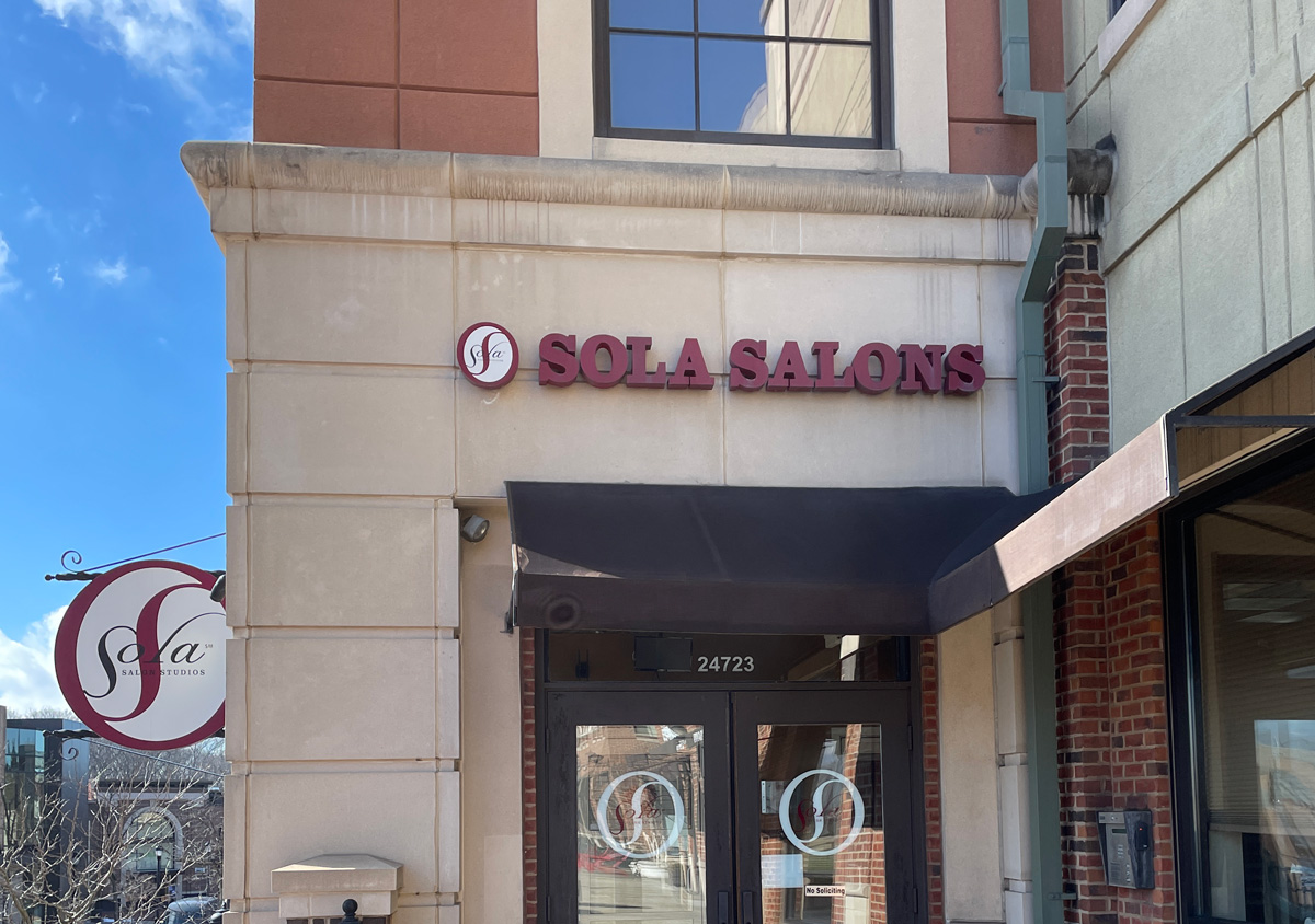 Storefront of Sola Salons at Legacy Village